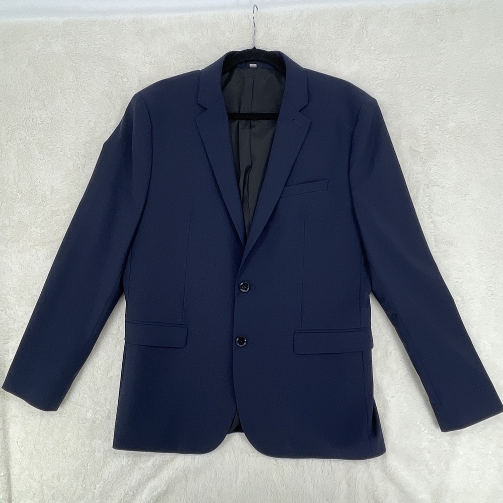 Express Blazer Mens 42R Navy  Slim Sport Coat Performance Stretch Work Travel